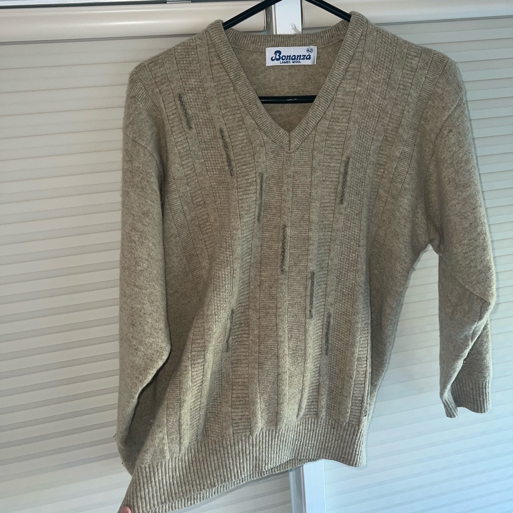 Bonanza Lambs Wool Mens size 42 Vintage Sweater